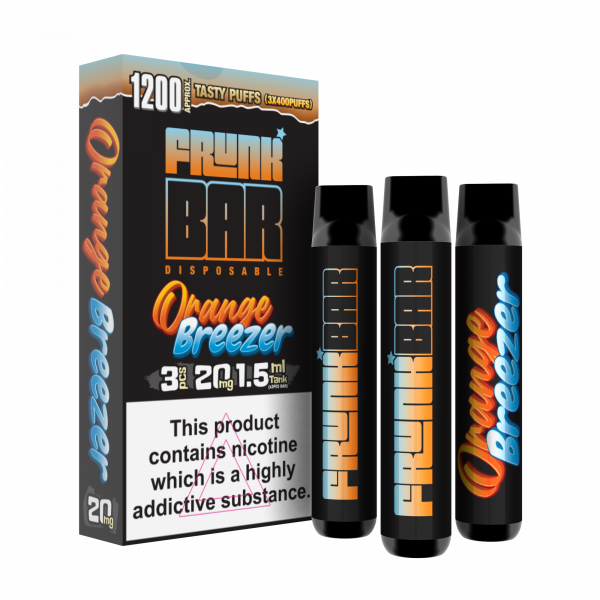 Orange Breezer 3pcs Disposable Vape Pods 1200 Puffs